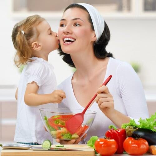 Behogar Silicone Spatula Spoon High Heat-Resistant Flexible Non-Stick Spatulas Kitchen Utensil Cookware for Cooking Baking