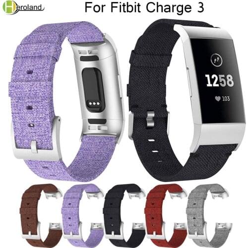 Colorful Strap for Fitbit Charge 3 Smart Bracelet Watch Band Canvas Nylon Replacement Men Women Smartwatch Charge3 wriststrap