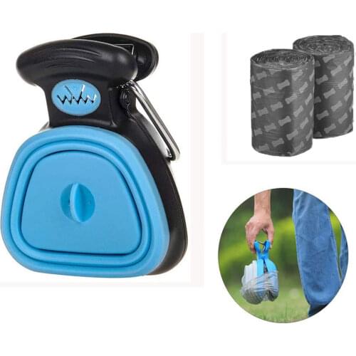 Dog Poop Bag Dispenser Foldable Poop Scoop Cleaner Outdoor Travel Pick Up Pet Waste Picker Cleaning Eco-Friendly Pet Supplies