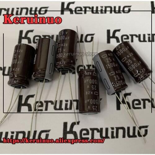 50PCS electrolytic capacitor 25V1500UF capacitor 1500uf 25v HE Series 13*25