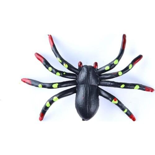 Mini Simulation Spider Model Kids Halloween Toy Funny Joke Prank Realistic Props Plastic Fake Spider Scary Toys