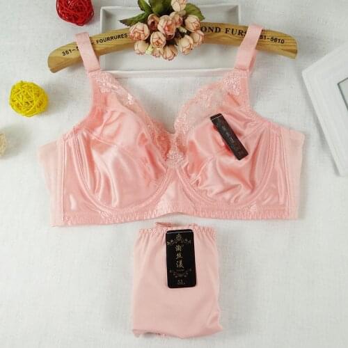 Plus Galpret Floral Embroidery Lace Brassiere Panty Set Women Sexy Lingerie Bra Set Intimates Ladies Underwear Set B C D E F G H