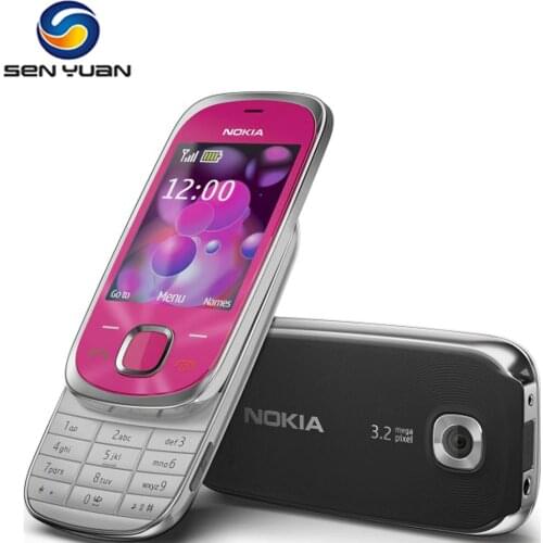 Original Unlocked Nokia 7230 3G Mobile Phone English&Russian&Hebrew&Arabic Keyboard 3.2MP Camera Bluetooth FM JAVA MP3 CellPhone