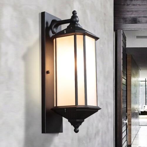 Wall lamp waterproof outdoor Chinese Gate Garden Garden Wall Lamp Retro exterior wall balcony front lamp table lamp