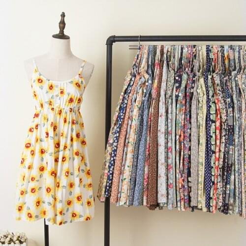 New Summer 2021 Fashion Girls Slim cotton sundresses dot suspenders floral printed dress casual tank dress Halter top 44-52color