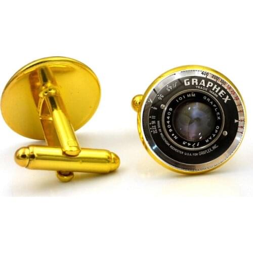 New Fashion Wholesale DSLR Lens Cufflinks Camera Lenses Cuff Link Cufflinks For Mens Brand Cuff Button