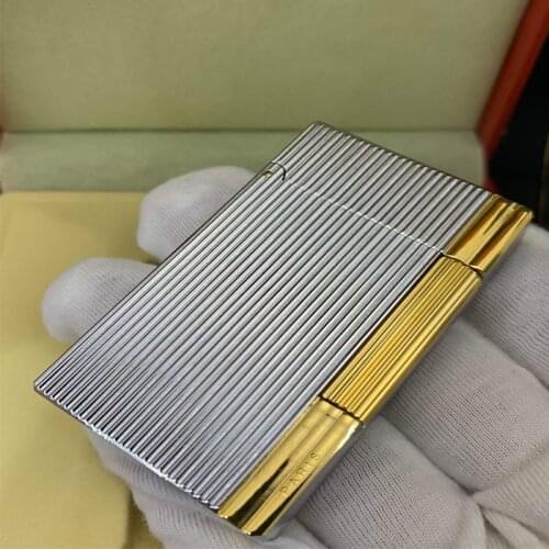 100% new vintage dupont gas lighter gas cigarette lighter polished jet gasoline flint lighter metal gas lighter