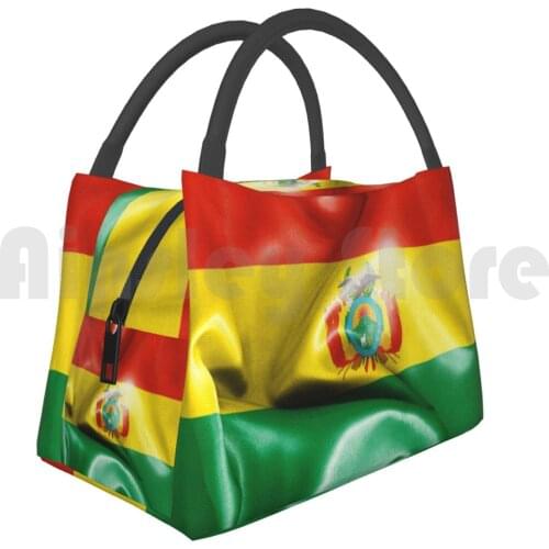 Portable Insulation Bag Bolivia Flag 2572 Bolivia Flag Bolivian Texture Patriotic Ripple Shadow Creased