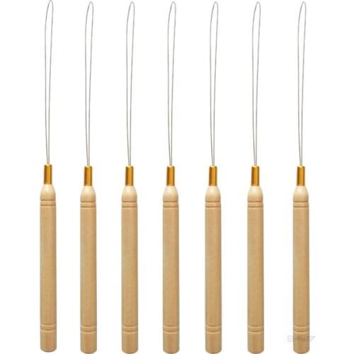 1Pc Micro Rings Loop Tool Loop Threader Pulling Needle Used with Hair Plier and Beads for Hair Feather Extension Tools T0679