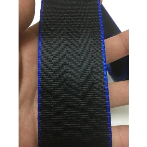 Black mix blue color 3-36 meters a roll 3 C quality car seat belt webbing for safety harness ribbon strap for DIY car seat belt