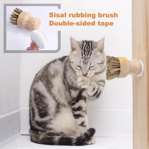 Pet Brush Self-adhesive Long-term Use Bamboo Bristle Cat Hair Brush for Home