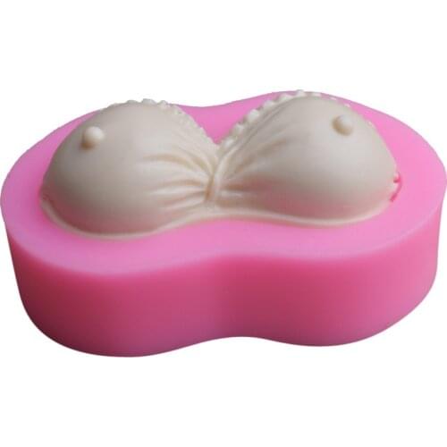 Sex bra shape silicone mold fondant cake decoration candle chocolate soap mold 3d pastry tools Sugarcraft Molds