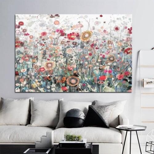Modern Painting Colorful Flower Art Canvas Paintings Posters and Prints Wall Art Pictures for Living Room Home Decor No Frame