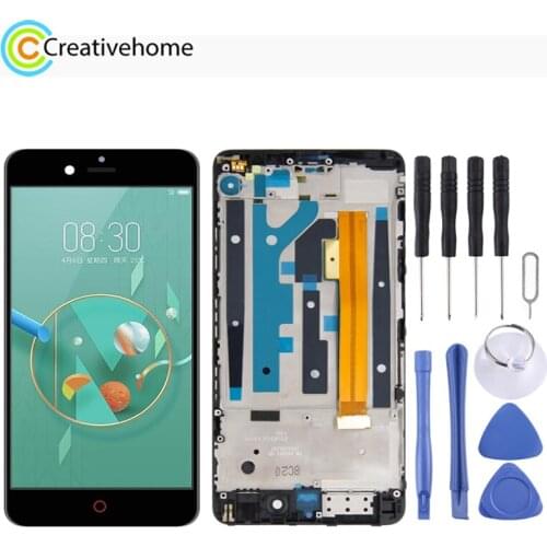 LCD Screen and Digitizer Full Assembly with Frame for ZTE Nubia Z17 mini NX569J NX569H