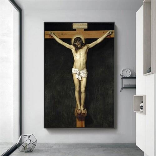 Christ Jesus Crucified Famous Canvas Painting Poster and Print Reproductions Wall Art Picture Cuadros Home Decoration Room Decor