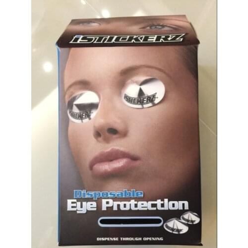 1roll 30pair Indoor sun lamp light-proof eye-closing care disposable elliptical cone-shaped silver reflective eye film