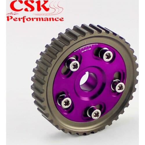 1 Pcs Adjustable Cam Gears Pulley Alloy Timing Gear Fits For Honda SOHC D15/D16 D-SERIES Engine Red/Blue/Purple