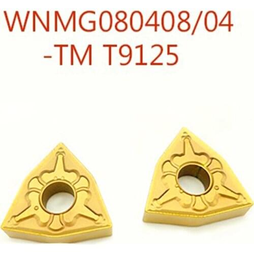 10pcs carbide inserts WNMG080408/080412/080404-TM T9125 T9025 External Turning Knife WNMG 080408 Lathe Tool CNC Tool Milling Cut