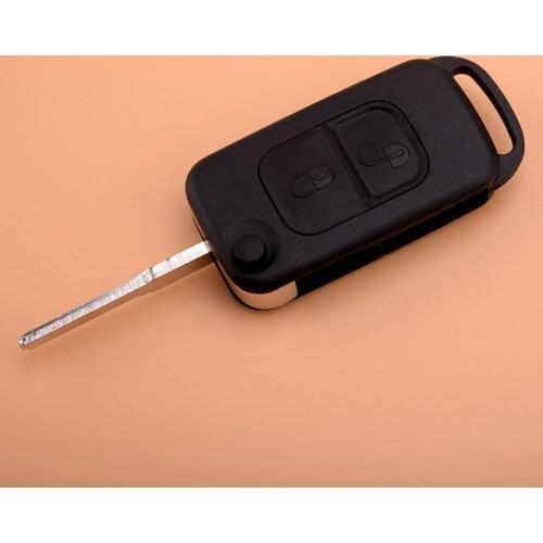 2 Button Flip Remote Key Shell Blade Fob Case Fit for Mercedes Benz A C E W168 W202 W203 W210 W461