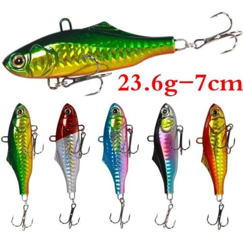 23.6g VIB Fishing Lures Sinking Metal Artificial Hard Fish Lures Fishing Treble Hook Saltwater Freshwater Equipment Tackle
