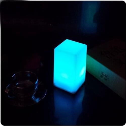 ABS Plastic Glowing LED Cube Recharge Led Cube Stool/Bar Table Light Nightclub Bar Furniture Free Shipping 10pcs