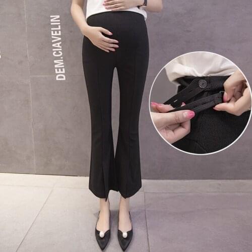 Pregnant women pants new spring and autumn tide mother Korean version of the wild thin autumn wear nine points micro bell pants