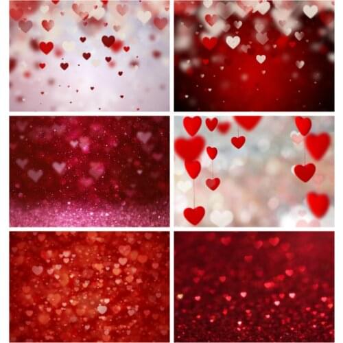 Valentine Day Photography Backdrop Sparkling Glitter Love Heart Photo Background Newborn Baby Child Birthday Photocalls Studio