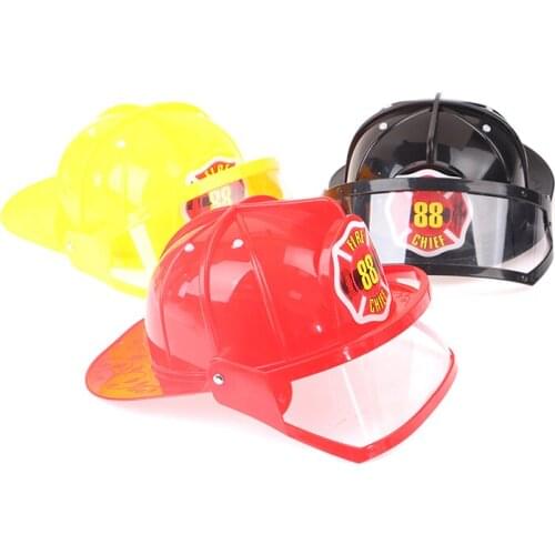 Kids Fireman Helmet Firefighter Hats Fancy Dress Accessories Kids Cosplay Party Role Play Toys 3 Colors
