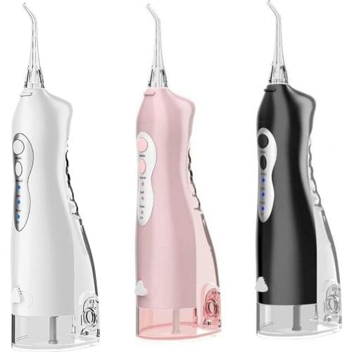 Oral Irrigator USB Rechargeable Water Flosser Dental Water Jet 220ml Water Jet Water Tank Waterproof Teeth Cleaner