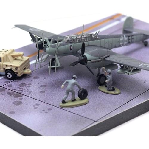 1:72 scale toy car airplane model sand table wooden scene parking lot childrens toy model original authorized childrens toy