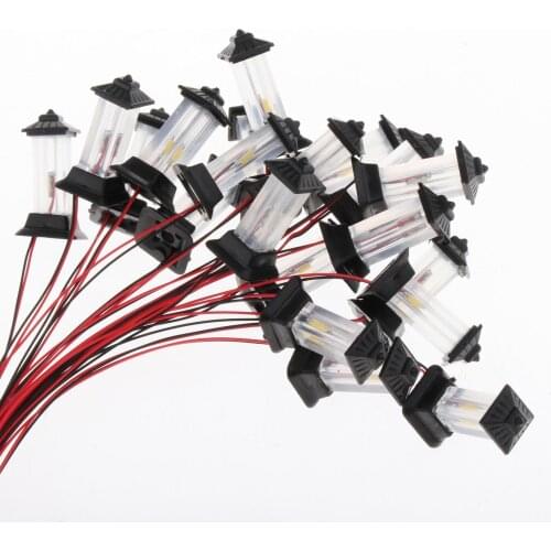 20x Miniature Lawn LED Light Railway Micro Landscape 3V Lamppost 1:100-1:500