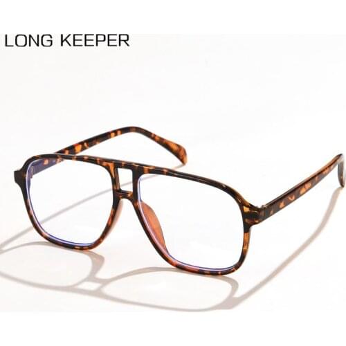 Fashion Oversized Blue Light Blocking Glasses Women Men Square Eyeglasses Frames Clear Lens Computer Optical Eyewear Unisex
