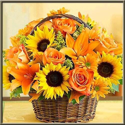 Flowers Rose DIY Cross Stitch 11CT Embroidery Kits Needlework Craft Set Printed Canvas Cotton Thread Home Wholesale