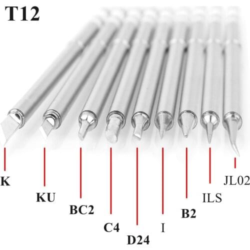 T12 Soldering Solder Iron Tips T12 Series Iron Tip For Hakko FX951 STC AND STM32 OLED Soldering Station Electric Soldering Iron