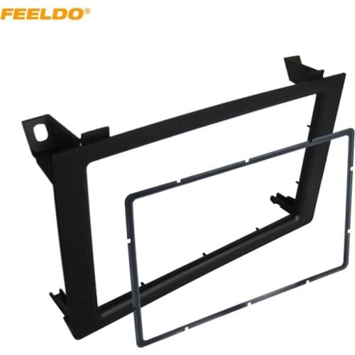 FEELDO Car 2Din Audio Facia Panel Frame Adapter for SAAB 9-3 Stereo Fascia Dash Plate Frame Trim Installation Kit #HQ3463