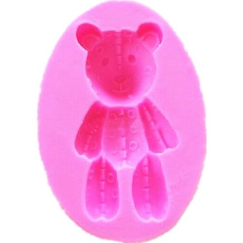 Teddy bear cooking tools silicone rubber mold DIY fondant cake decoration F0355