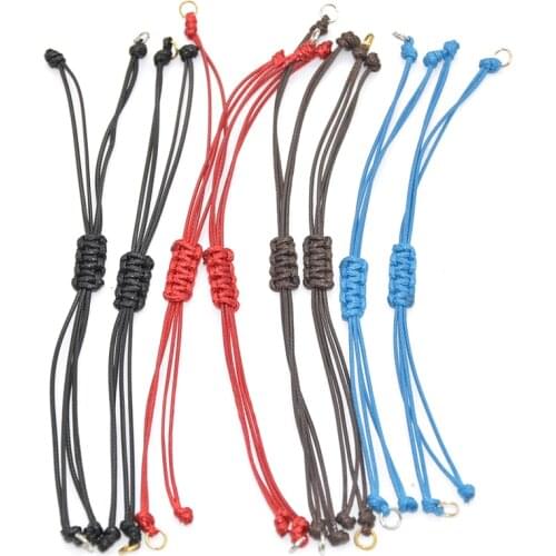 5pcs Multicolor Braid Adjustable Rope String Connector Charms Hand Chains For DIY Handmade Bracelet Accessories Jewelry Findings