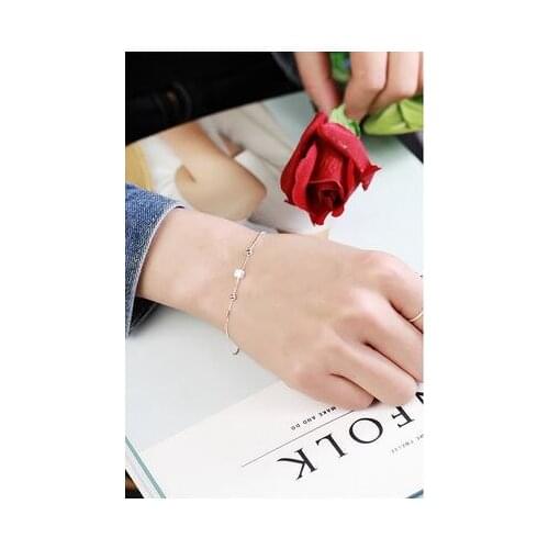 Silver Bracelet Brushed Square Bracelet Female Summer Simple Fashion Jewelry Birthday Gift Korean New Jewelry Wholesale Jewelry