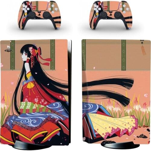 Kimono Girl PS5 Standard Disc Edition Skin Sticker Decal Cover for PlayStation 5 Console & Controller PS5 Skin Sticker Vinyl