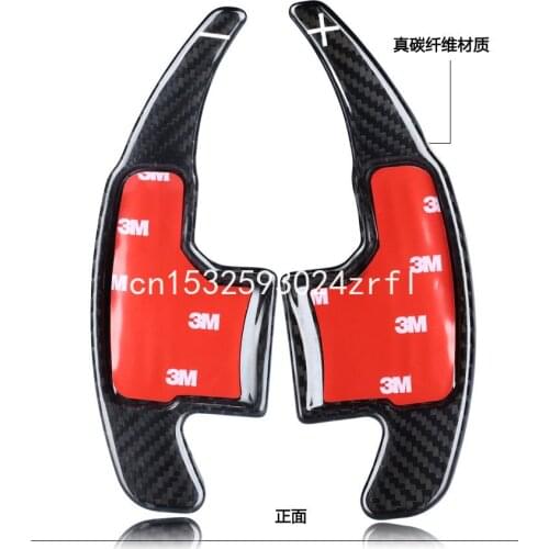 Carbon Fiber Steering Wheel Shift Paddle Extensions Add On Kit For Ford MUSTANG 2015-19