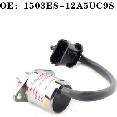 High quality excavator accessories suitable for Kubota flameout switch flameout solenoid valve 12V short needle 1503ES-12A5UC9S