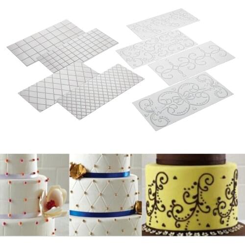 1pcs Cake Fondant Impression Mat Mould Plastic Cake Baking Decor Supply