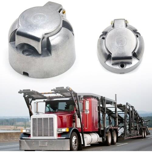 12 Volt 12N 7-Pin Trailer Socket Heavy Duty N Type Towing Electrics Round Socket Connector Trailer Socket Heavy-Duty Round