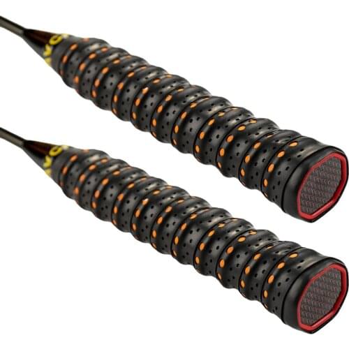 2 Pcs Racket Handle Badminton Accessories Racket Handle Pu Perforated Ball Badminton Two-color Hand Glue