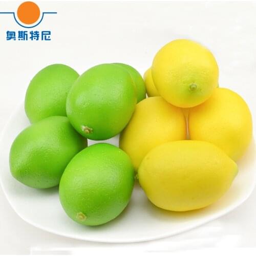 5pcs big size artificial fruit Plastic Fake Fruit artifical lemon&artificial plastic fake simulated lemon
