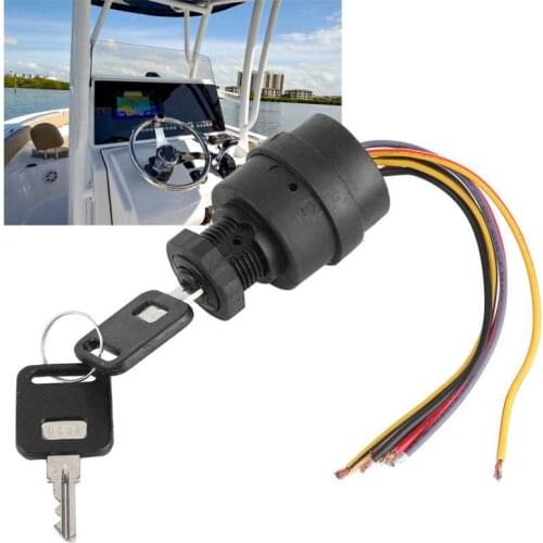 6Wire Ignition Switch Engine Starter with 2 Keys 3 Position Marine Outboard Replacement Parts Marine Ignition Switch New