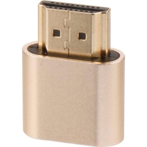 1PC Virtual Display Adapter HDMI-compatible 1.4 DDC EDID Dummy Plug Headless Ghost Display Emulator Video card Lock plate