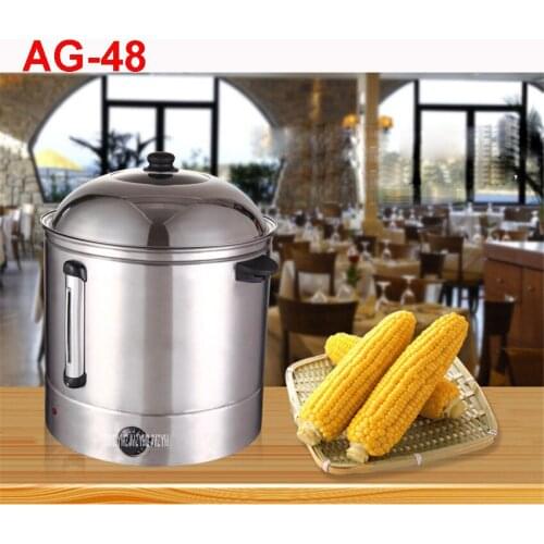 AG-48 dual layer temperature conroler available 48L large sweet steamer maize 110 / 220V Stainless steel Electric Food Steamers