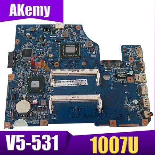 Akemy Laptop motherboard For ACER Aspire V5-531 V5-431 V5-571 Core 1007U Mainboard 11324-1 48.4vm02.011 NBM1G1100A SR109 SJTNV