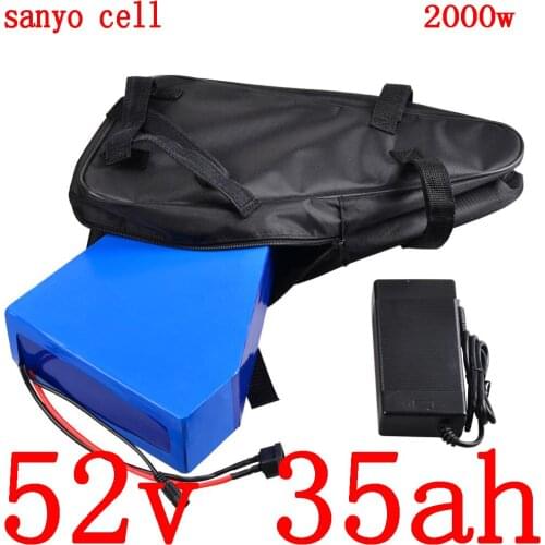 52V 1000W 2000W electric scooter battery 52V lithium ion battery use sanyo cell 52V 35AH electric bike battery with 5A charger